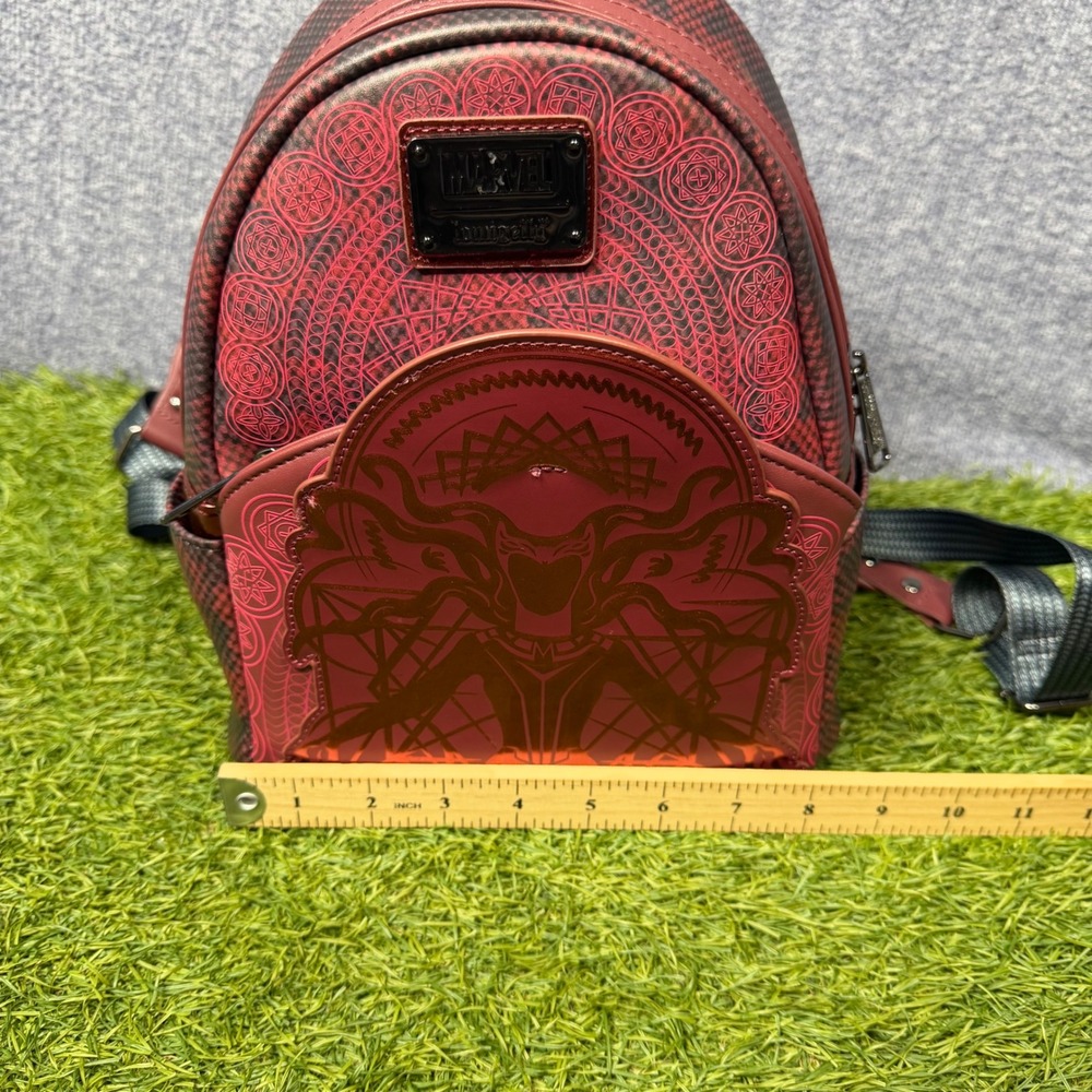 Loungefly Marvel Scarlet Witch Mini Backpack Burgundy Black Wanda Maximoff Bag - Picture 8 of 8